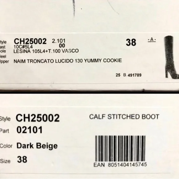 CHLOE new Riding Heeled Boot Tan Brown Knee-High Calf Stitched Leather Boots - Picture 3 of 17